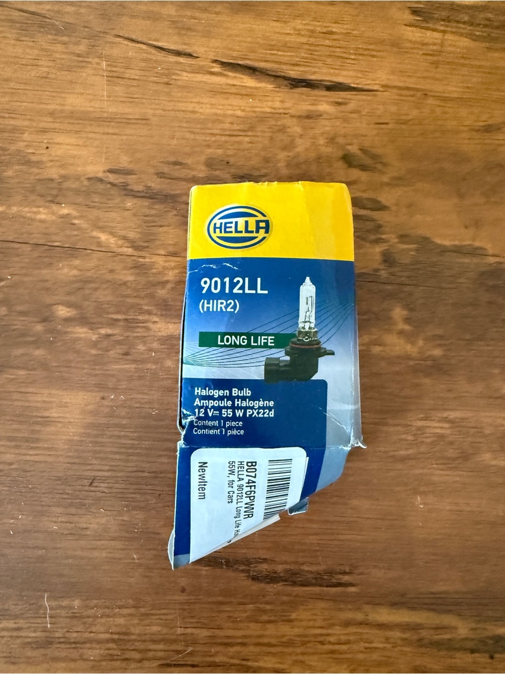 HElla 9012LL HIR2 Halogen Bulb in Blue and Yellow Box
